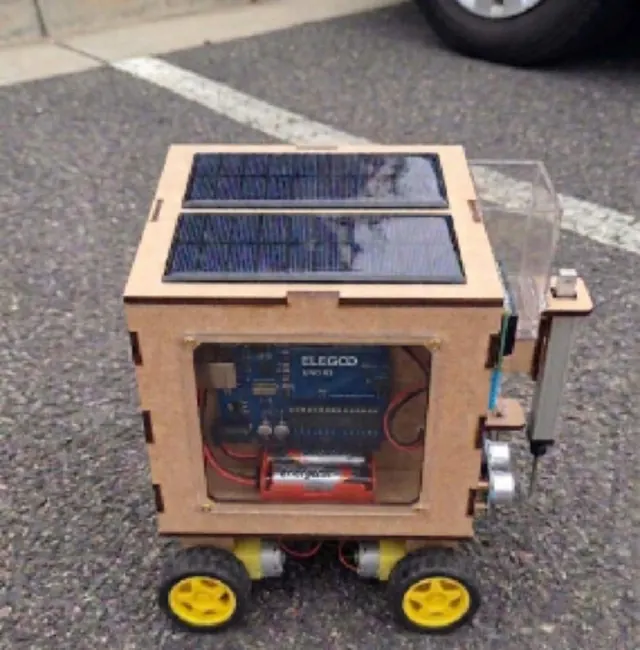 Solar Planter Side View