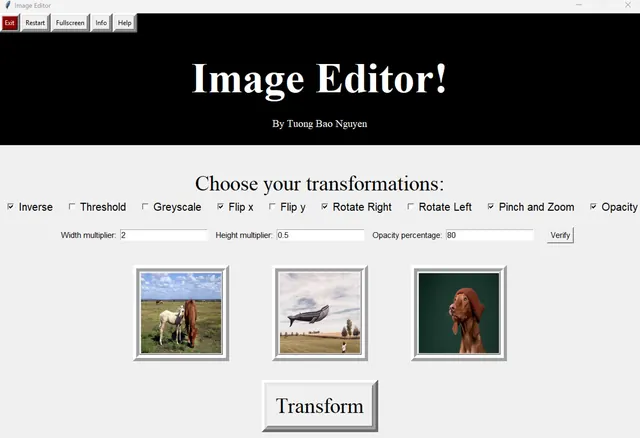 Image Editor Transform Selection